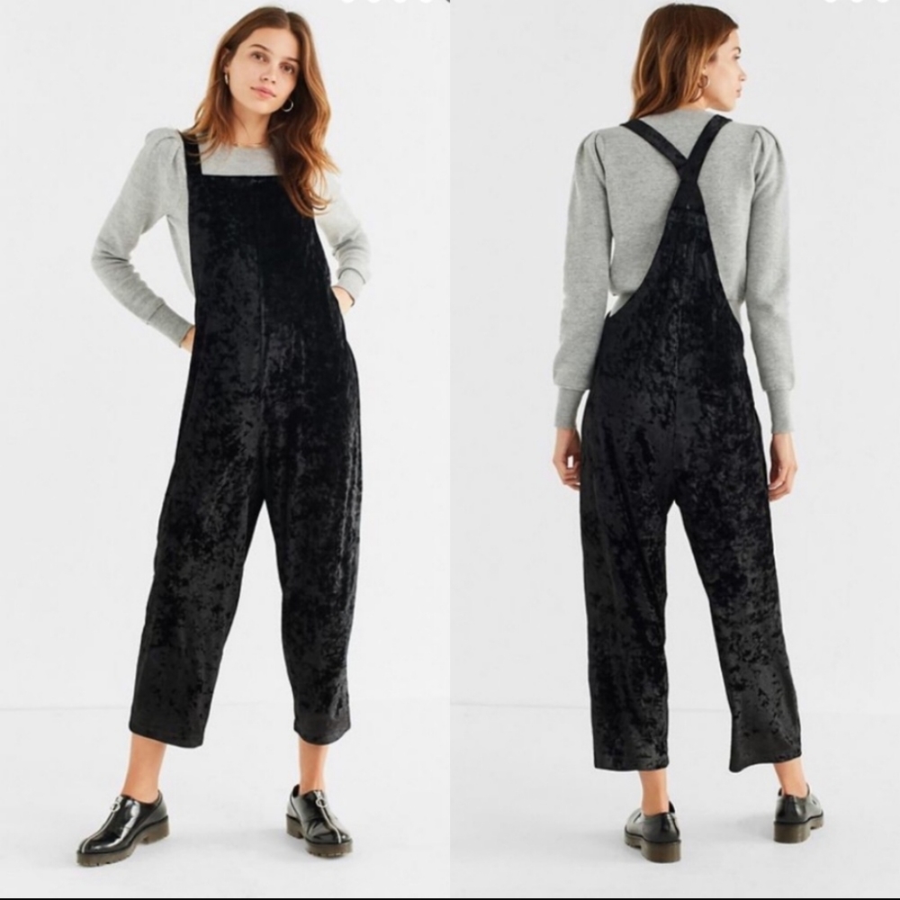NWT Urban Outfitters Velvet Jumper / Overalls